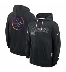 Men's Pittsburgh Steelers Black 2025 Crucial Catch Dri-FIT Hoodie