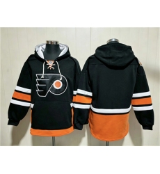 Men's Philadelphia Flyers Blank Black Ageless Must-Have Lace-Up Pullover Hoodie