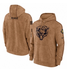 Men's Chicago Bears Nike Brown 2023 Salute To Service Club Pullover Hoodie