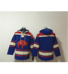 Men's Buffalo Bills Blank Royal Ageless Must-Have Lace-Up Pullover Hoodie