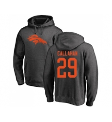 Football Denver Broncos #29 Bryce Callahan Ash One Color Pullover Hoodie