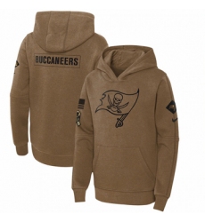 Youth Tampa Bay Buccaneers Nike Brown 2023 Salute to Service Club Fleece Pullover Hoodie