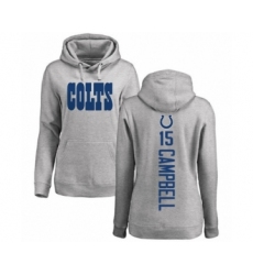 Football Women's Indianapolis Colts #15 Parris Campbell Ash Backer Pullover Hoodie