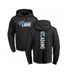 Football Detroit Lions #24 Andrew Adams Black Backer Pullover Hoodie