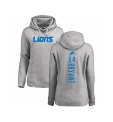 Football Women's Detroit Lions #94 Austin Bryant Ash Backer Pullover Hoodie