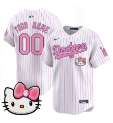 Men's Los Angeles Dodgers ACTIVE PLAYER Custom Pinstripe 2025 Hello Kitty Vapor Premier Limited Stitched Baseball Jersey