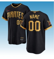 Custom Pittsburgh Pirates Black 2026 City Connect Stadium Stitched Baseball Jersey