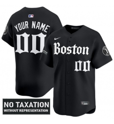 Men's Boston Red Sox ACTIVE PLAYER Custom Black 'Retro Newspaper Edition' Vapor Premier Limited Stitched Baseball Jersey