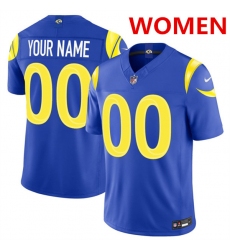 Women's Los Angeles Rams Active Player Custom Royal 2026 F.U.S.E. Vapor Limited Football Stitched Jersey(Run Small)