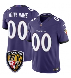 Men's Baltimore Ravens Active Player Custom Purple 2026 F.U.S.E Vapor Limited Football Stitched Jersey