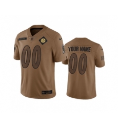 Men's Nike Pittsburgh Steelers Active Player Custom 2023 Brown Salute To Setvice Limited Football Stitched Jersey