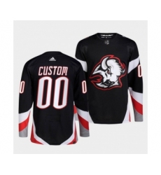Men's Buffalo Sabres Custom Black 2022-23 Stitched Jersey
