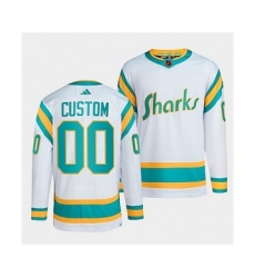 Men's Vancouver Canucks Custom Navy 2022 Reverse Retro Stitched Jersey