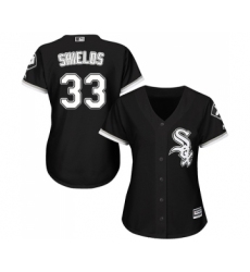 Women's Majestic Chicago White Sox #33 James Shields Replica Black Alternate Home Cool Base MLB Jerseys