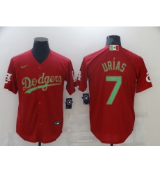 Men's Nike Los Angeles Dodgers #7 Julio Urias Red Gold Authentic Jersey