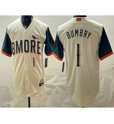 Men's Baltimore Orioles #1 Al Bumbry Cream 2026 City Connect Stadium Jersey