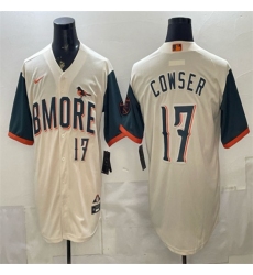 Men's Baltimore Orioles #17 Colton Cowser Natural 2026 City Connect Stadium Stitched Baseball Jersey