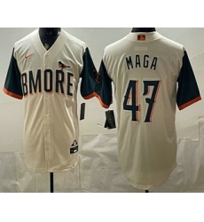 Men's Baltimore Orioles #47 MAGA Cream 2026 City Connect Stadium Jersey
