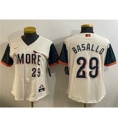 Youth Baltimore Orioles #29 Samuel Basallo Natural 2026 City Connect Stadium Stitched Baseball Jersey