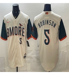 Men's Baltimore Orioles #5 Brooks Robinson Natural 2026 City Connect Stadium Stitched Baseball Jersey
