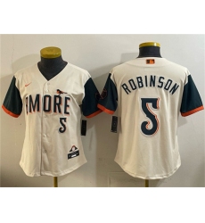 Youth Baltimore Orioles #5 Brooks Robinson Natural 2026 City Connect Stadium Stitched Baseball Jersey