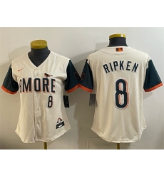 Women's Baltimore Orioles #8 Cal Ripken Jr Natural 2026 City Connect Stadium Stitched Baseball Jersey(Run Small)