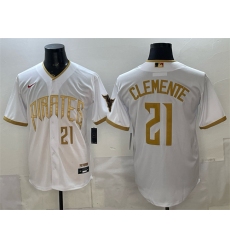 Men's Pittsburgh Pirates #21 Roberto Clemente White 2026 City Connect Stadium Stitched Baseball Jersey