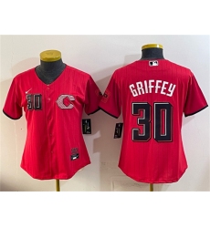 Youth Cincinnati Reds #30 Ken Griffey Jr. Red 2026 City Connect Stadium Stitched Baseball Jersey