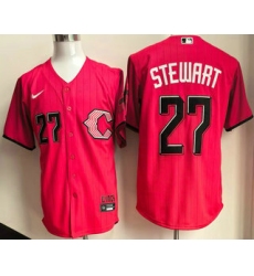 Men's Cincinnati Reds #27 Sal Stewart Red 2026 City Connect Stadium Jersey
