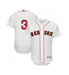 Men's Boston Red Sox #3 Jimmie Foxx White 2019 Gold Program Flex Base Authentic Collection Baseball Jersey