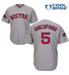 Youth Majestic Boston Red Sox #5 Nomar Garciaparra Authentic Grey Road Cool Base 2018 World Series Champions MLB Jersey