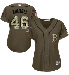 Women's Majestic Boston Red Sox #46 Craig Kimbrel Authentic Green Salute to Service 2018 World Series Champions MLB Jersey