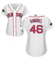 Women's Majestic Boston Red Sox #46 Craig Kimbrel Authentic White Home 2018 World Series Champions MLB Jersey