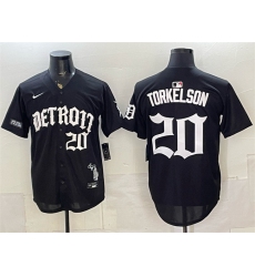 Men's Detroit Tigers #20 Spencer Torkelson 2026 Black 'Motor Gothic Edition' Vapor Premier Limited Stitched Baseball Jersey