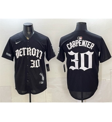 Men's Detroit Tigers #30 Kerry Carpenter 2026 Black 'Motor Gothic Edition' Vapor Premier Limited Stitched Baseball Jersey