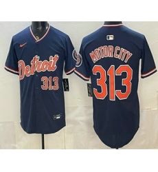 Men's Detroit Tigers #313 Motor City Navy 2026 Alternate Vapor Premier Limited Stitched Baseball Jersey