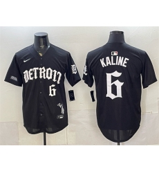 Men's Detroit Tigers #6 Al Kaline 2026 Black 'Motor Gothic Edition' Vapor Premier Limited Stitched Baseball Jersey