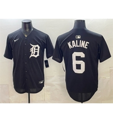Men's Detroit Tigers #6 Al Kaline Black Limited Stitched Baseball Jersey