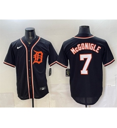 Men's Detroit Tigers #7 Kevin McGonigle 2026 Fashion Replica Black Out Stitched Baseball Jersey
