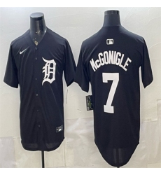 Men's Detroit Tigers #7 Kevin McGonigle Black Limited Stitched Baseball Jersey