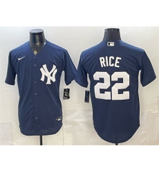 Men's New York Yankees #22 Ben Rice Navy Stitched Baseball Jersey