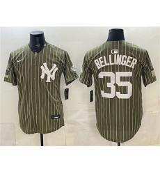 Men's New York Yankees #35 Cody Bellinger Olive 2026 Armed Forces Day Salute To Service Stitched Baseball Jersey