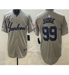 Men's New York Yankees #99 Aaron Judge Grey Limited Jersey