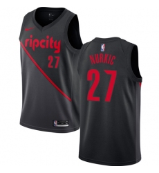 Women's Nike Portland Trail Blazers #27 Jusuf Nurkic Swingman Black NBA Jersey - 2018 19 City Edition