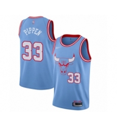 Men's Chicago Bulls #33 Scottie Pippen Swingman Blue Basketball Jersey - 2019 20 City Edition