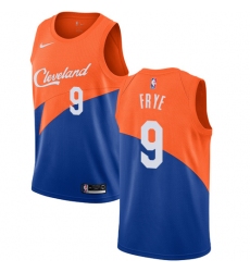Men's Nike Cleveland Cavaliers #9 Channing Frye Swingman Blue NBA Jersey - City Edition