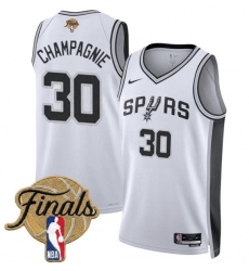Men's San Antonio Spurs #50 David Robinson White 2026 Finals Association Edition Stitched Basketball Jersey