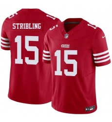Men's San Francisco 49ers #15 De'Zhaun Stribling Red 2026 F.U.S.E. Vapor Untouchable Limited Football Stitched Jersey