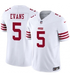 Men's San Francisco 49ers #5 Mike Evans White 2026 F.U.S.E. Vapor Untouchable Limited Football Stitched Jersey