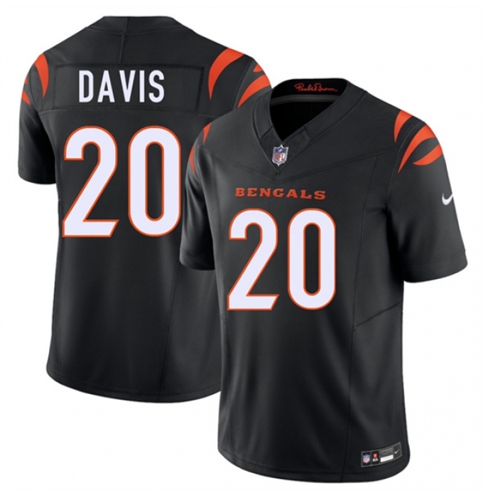 Men's Cincinnati Bengals #20 Tacario Davis Black 2026 Draft F.U.S.E. Vapor Untouchable Limited Football Stitched Jersey